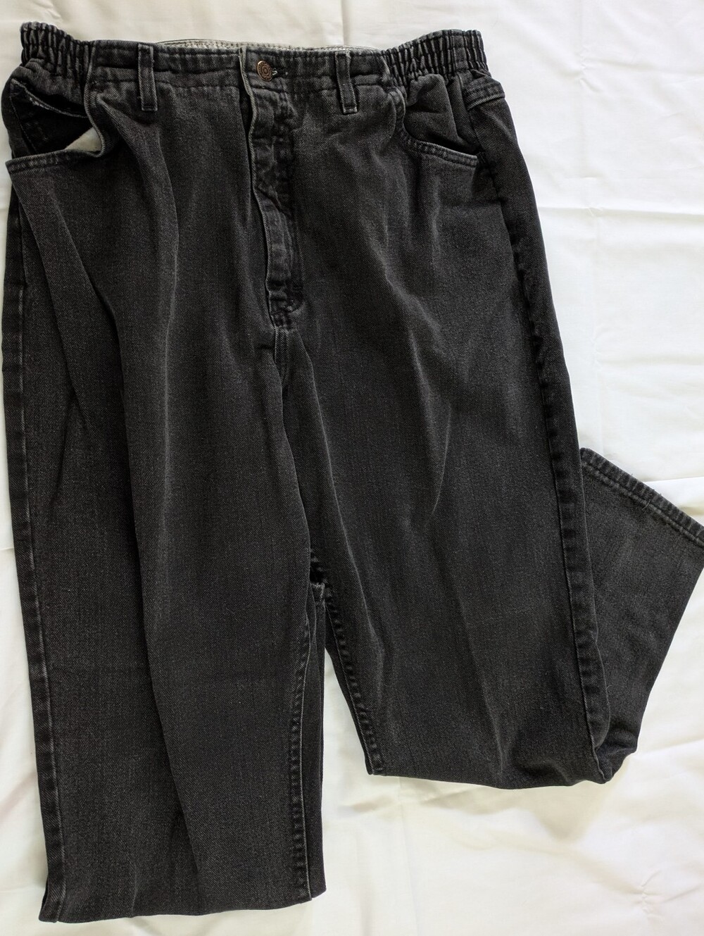 Faded Black Lee Jeans Stretch Waist